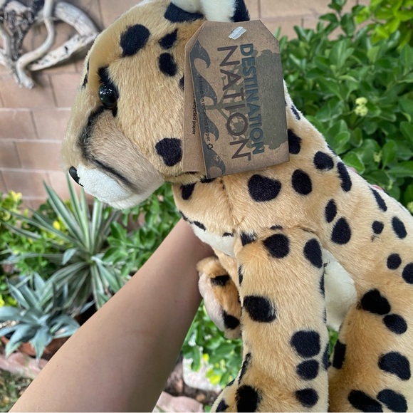 Destination Nation Wild Cat Realistic Cheetah Stuffed Animal Plush - Picture 7 of 7
